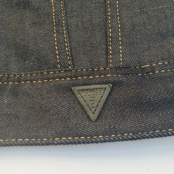 New GUESS Men's Rex Denim Embroidery Jacket - Picture 6 of 11